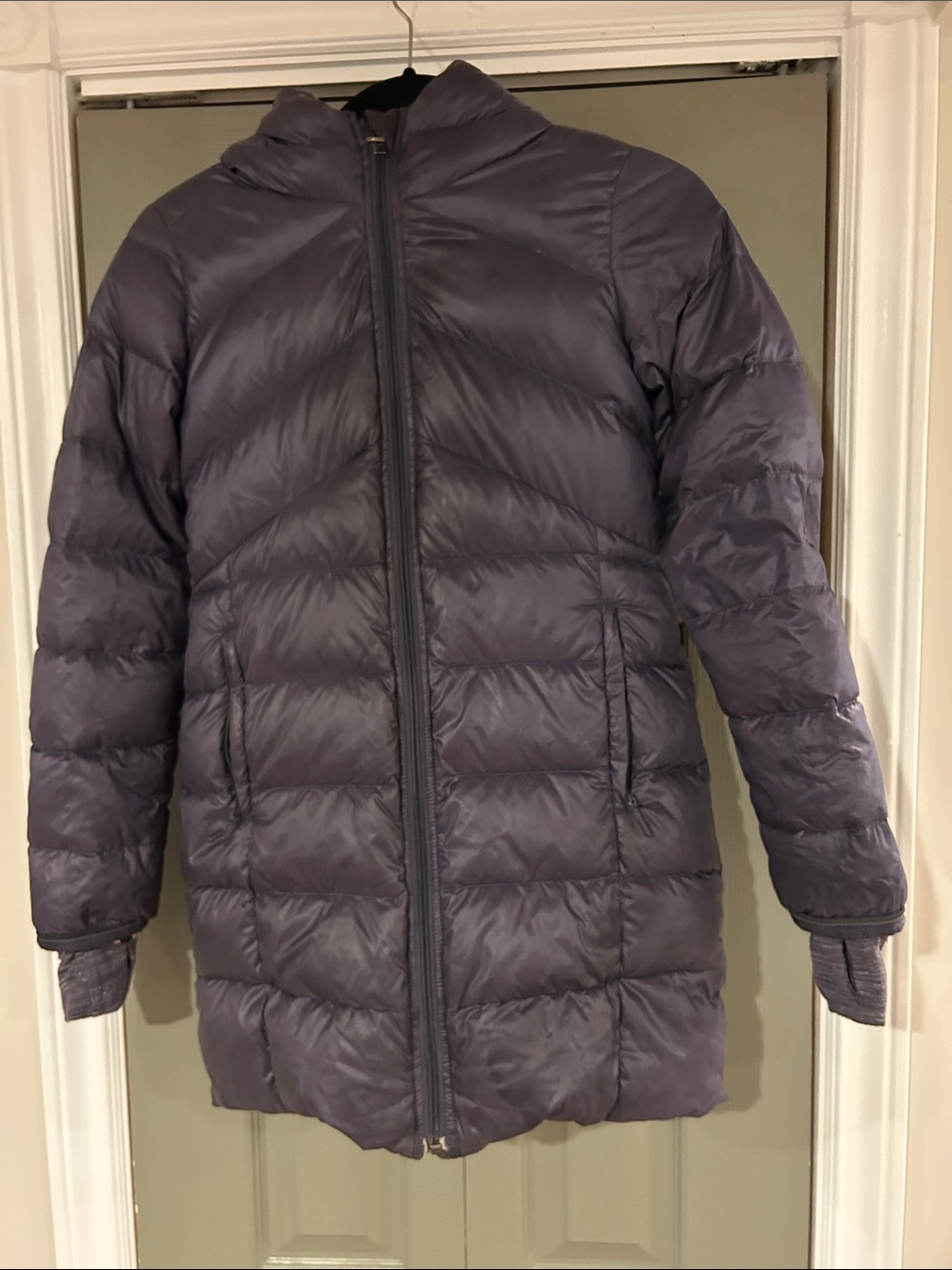 Ivivva Girls' Hooded Goose Down Filled Quilted Puffer Coat - Purple